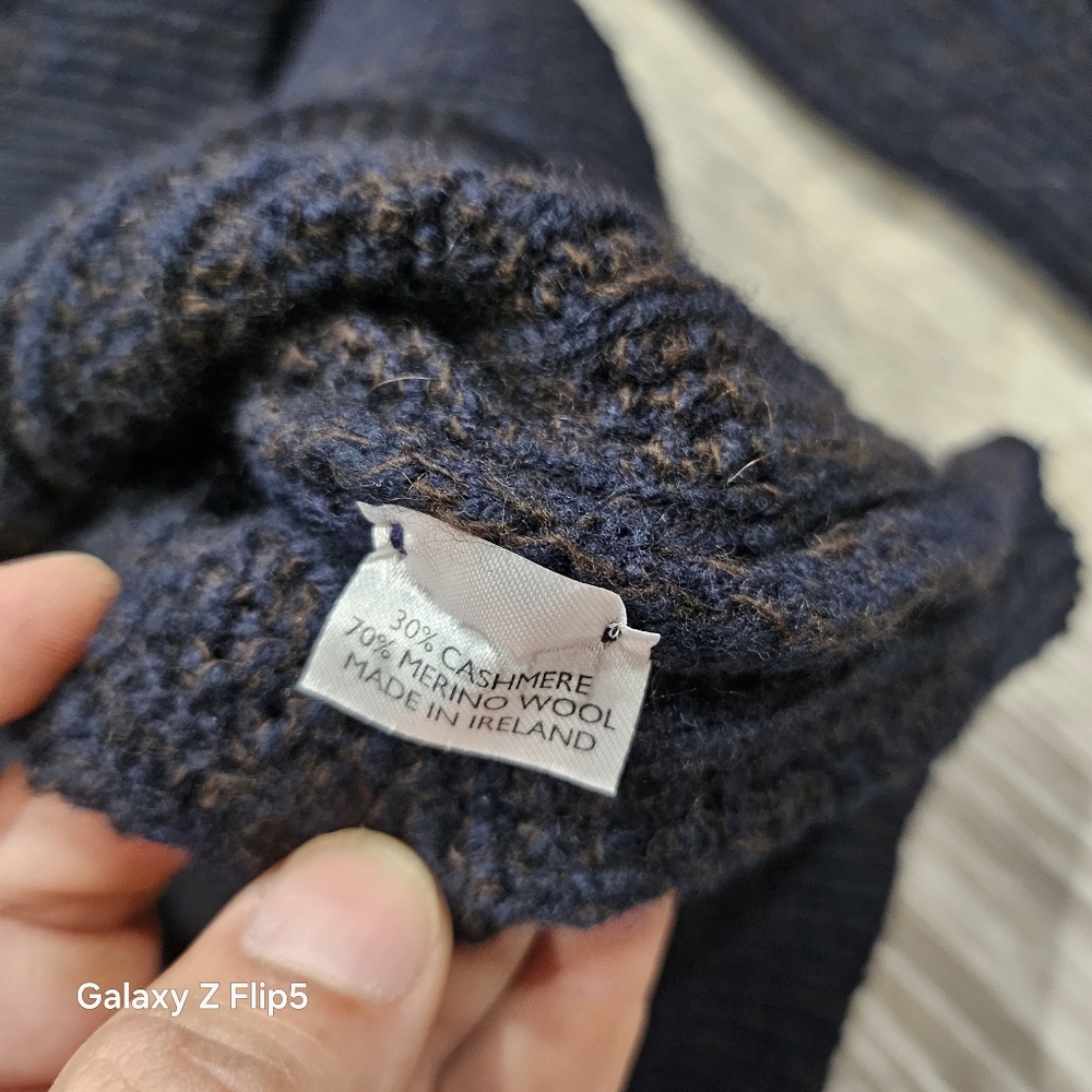 Inis Meain Cashmere Aran Sweater - Picture 4 of 9